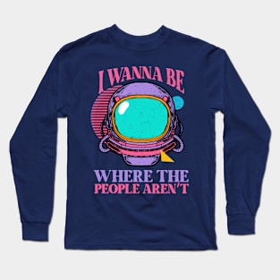 Retro vintage aesthetic 90s space Long Sleeve T-Shirt